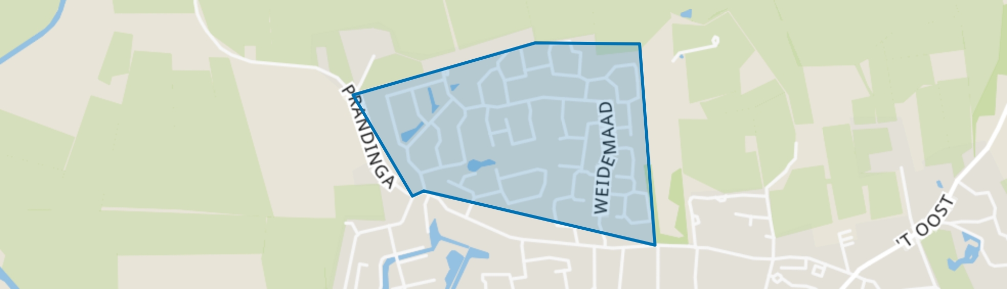 Oosterwolde-Maden, Oosterwolde (FR) map