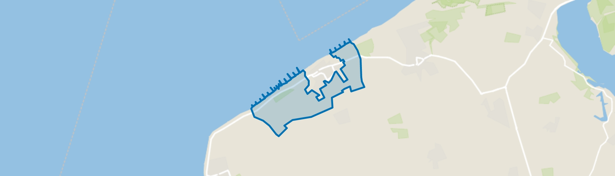 Verspreide huizen Domburg, Oostkapelle map