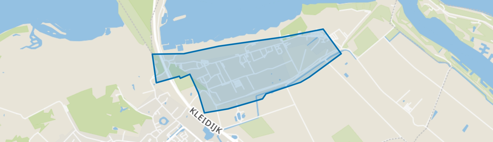 Kruiningergors, Oostvoorne map