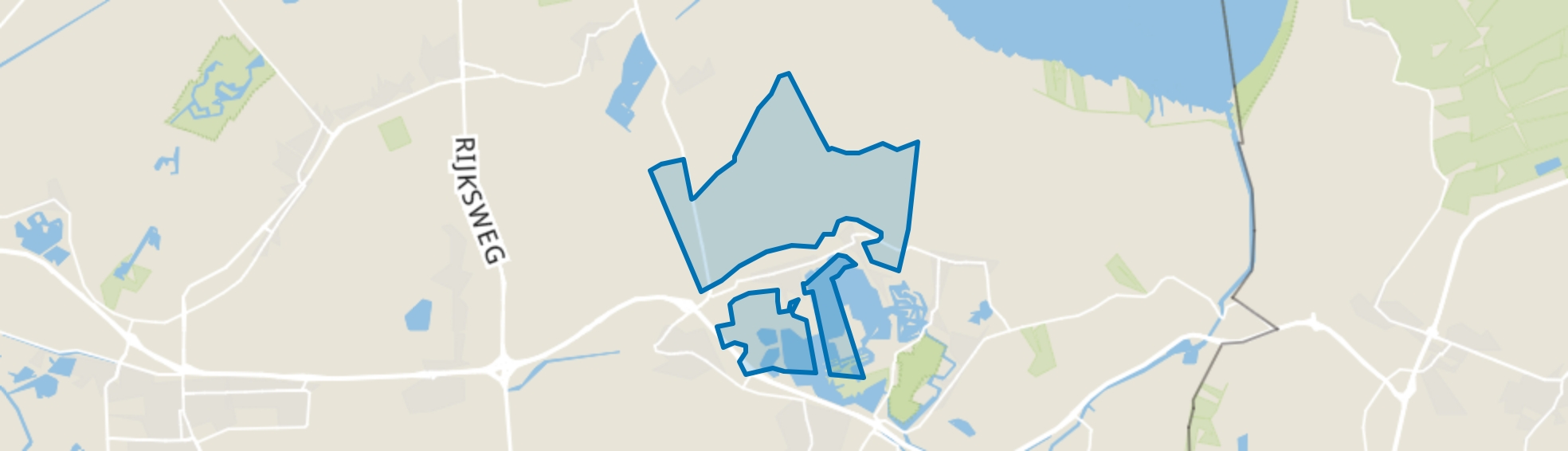 Verspreide huizen Midwolda, Oostwold (Gem. Oldambt) map