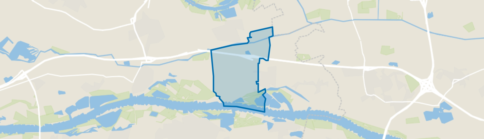 Verspreide huizen Dodewaard-West, Opheusden map
