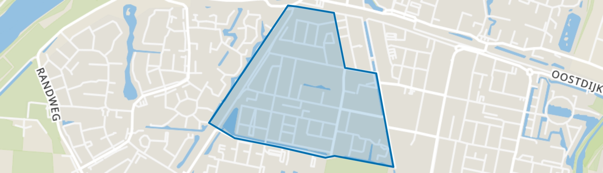 Oud-Beijerland Zeeheldenwijk, Oud-Beijerland map