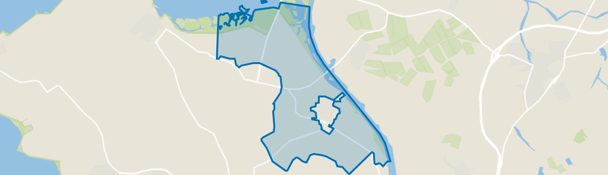 Verspreide huizen Oud-Vossemeer, Oud-Vossemeer map