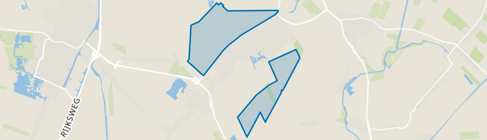 Verspreide huizen Oude Pekela, Oude Pekela map