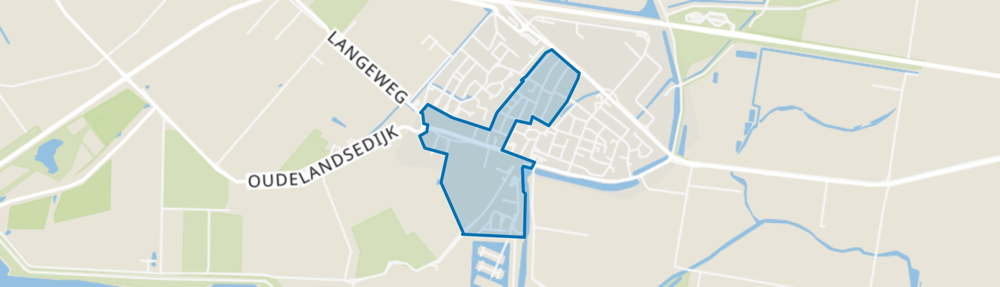 Oude-Tonge prinsessenbuurt handelskade, Oude-Tonge map