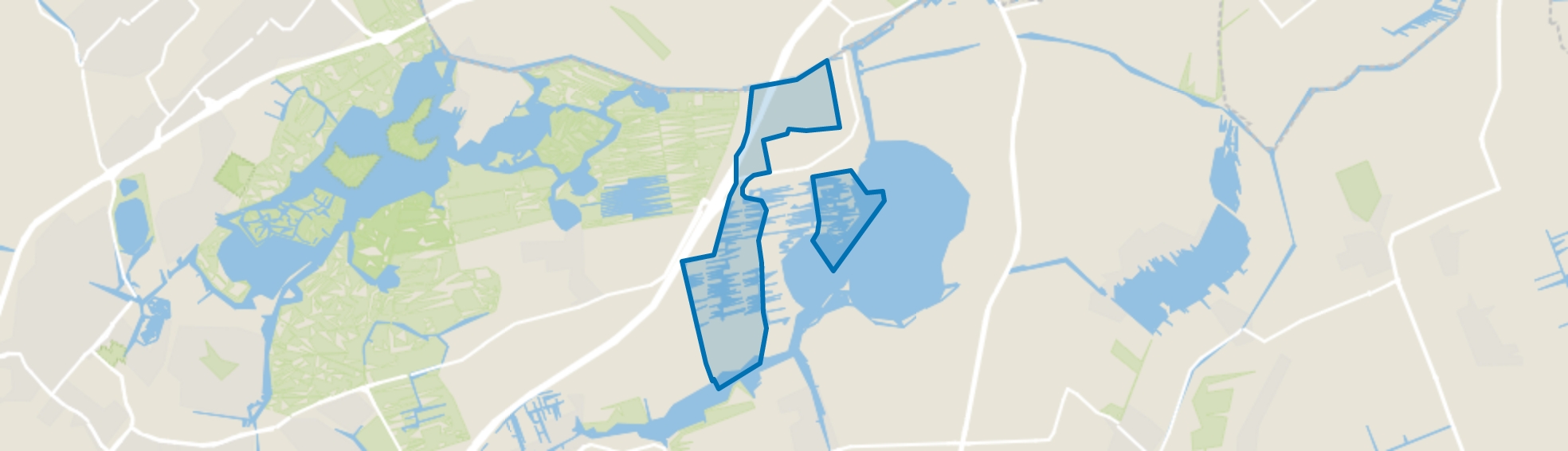 Tuinbouwgebied, Oude Wetering map