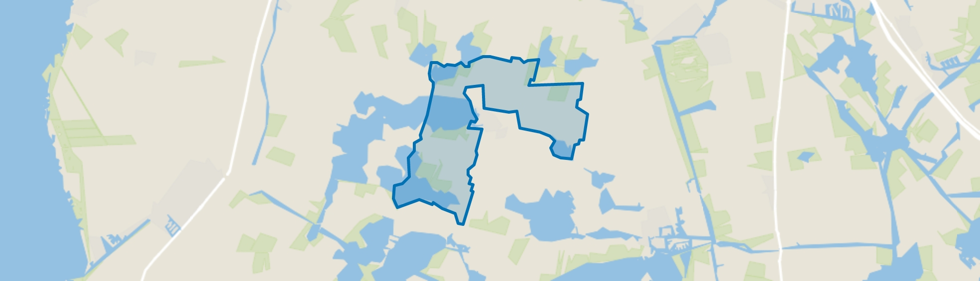 Verspreide huizen Oudega, Oudega (Gem. Súdwest-Fryslân) map