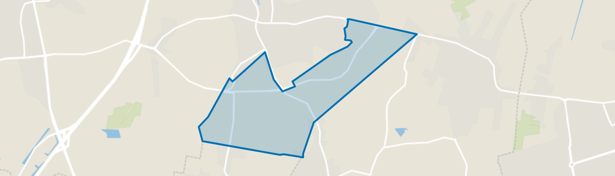 Verspreide huizen ten zuiden van Oudenbosch, Oudenbosch map