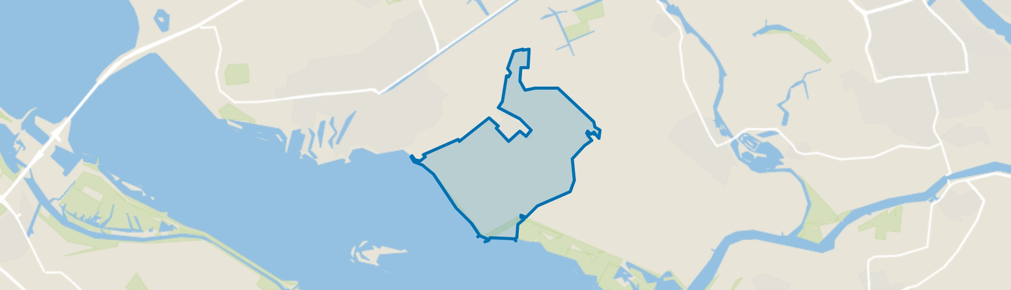 Poldergebied Oudenhoorn, Oudenhoorn map