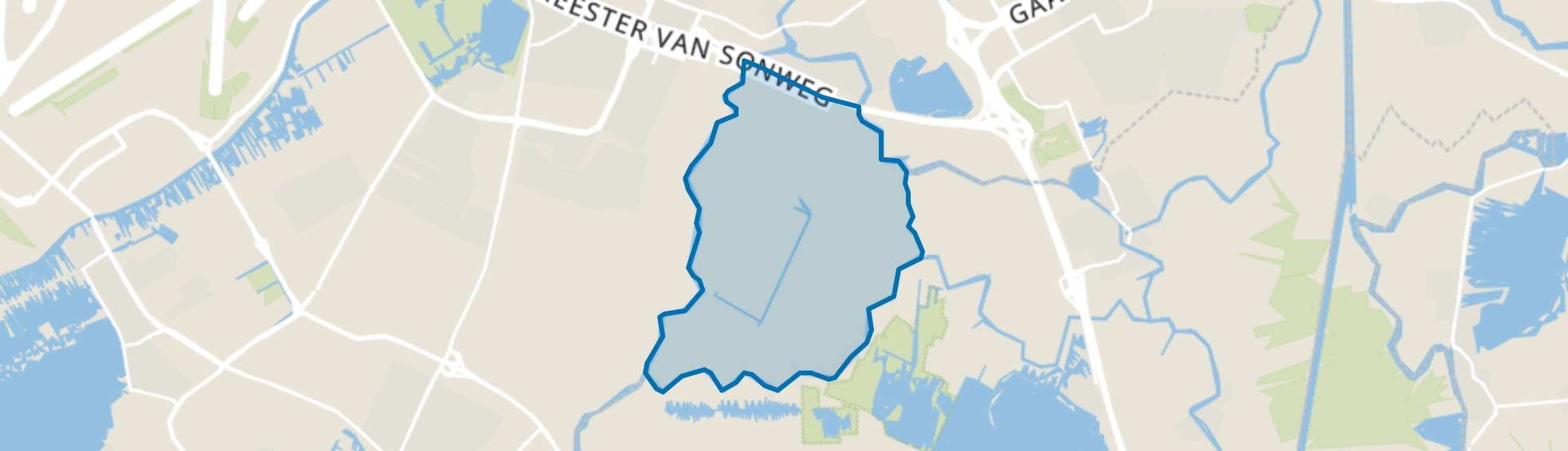 Verspreide huizen in de Rondehoeppolder, Ouderkerk aan de Amstel map