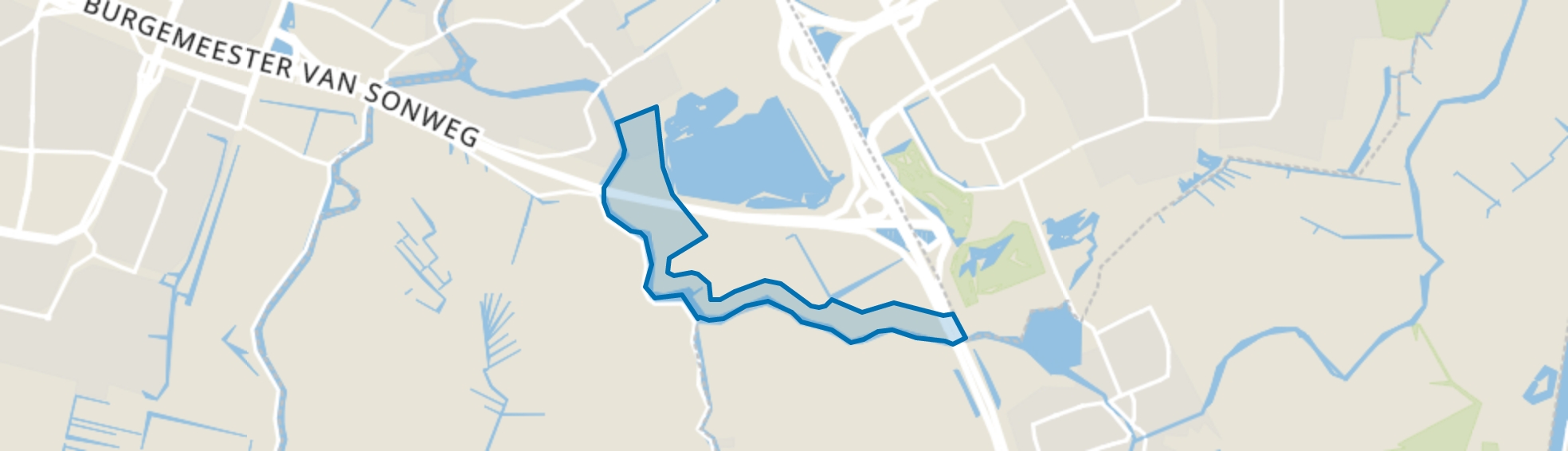 Verspreide huizen langs De Bullewijk en De Hole, Ouderkerk aan de Amstel map