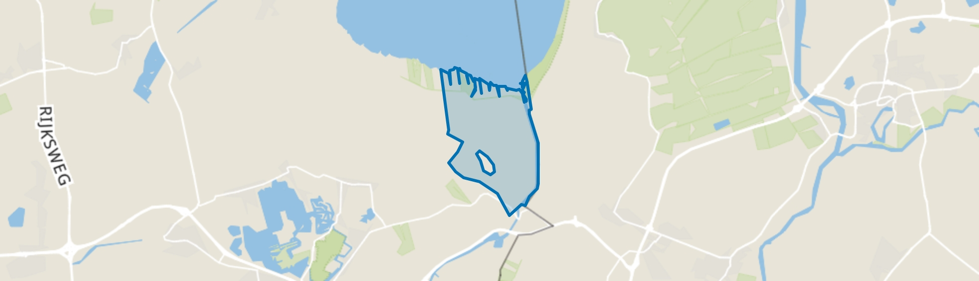 Verspreide huizen Drieborg, Oudezijl map