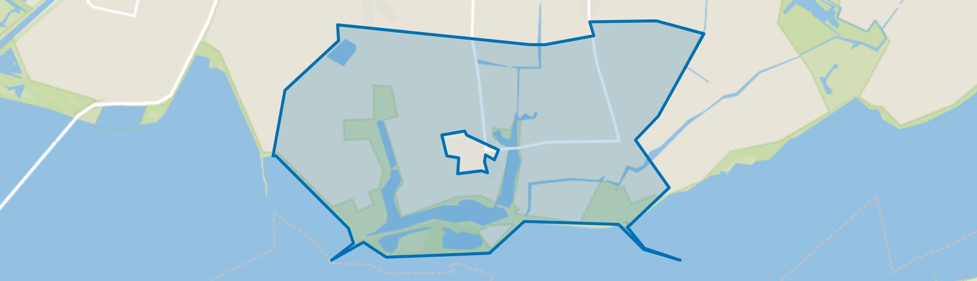 Verspreide huizen Ouwerkerk, Ouwerkerk map