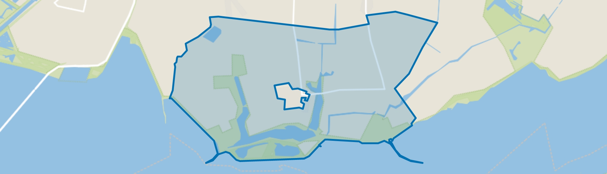 Verspreide huizen Ouwerkerk, Ouwerkerk map