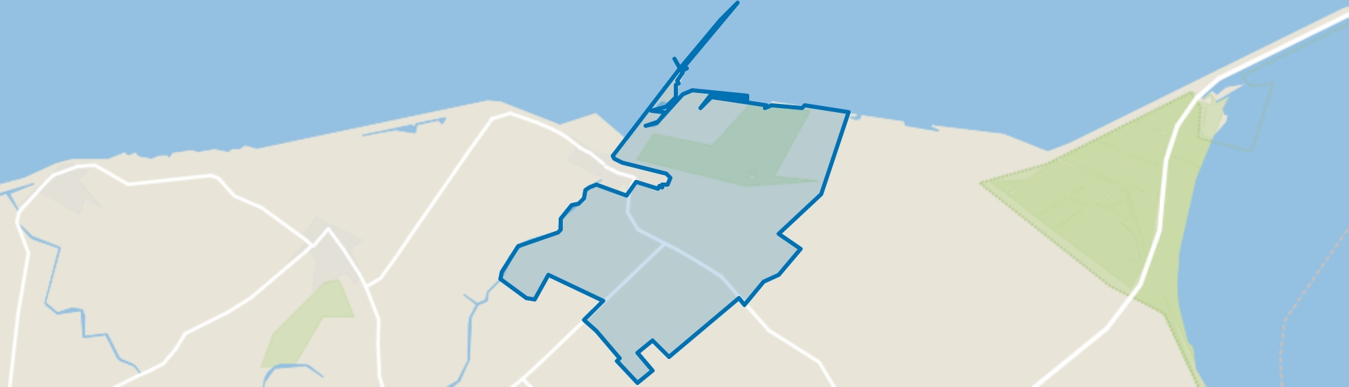 Verspreide huizen Paesens, Peazens map