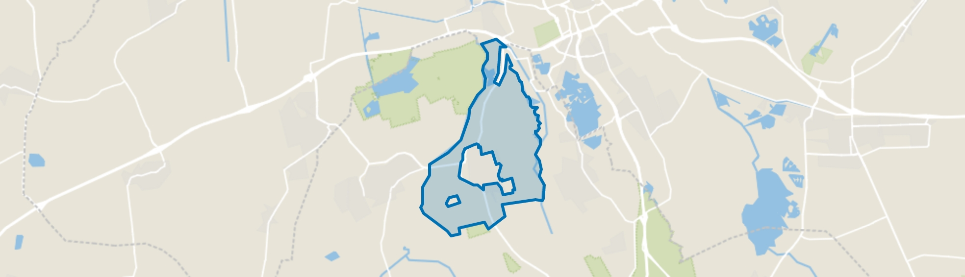 Verspreide huizen Peize Noord, Peize map