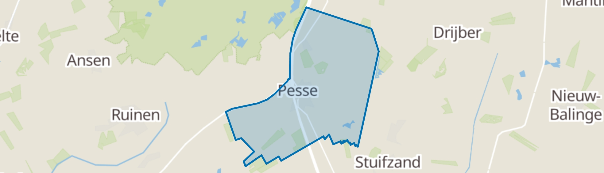 Pesse (Gem. Hoogeveen) map