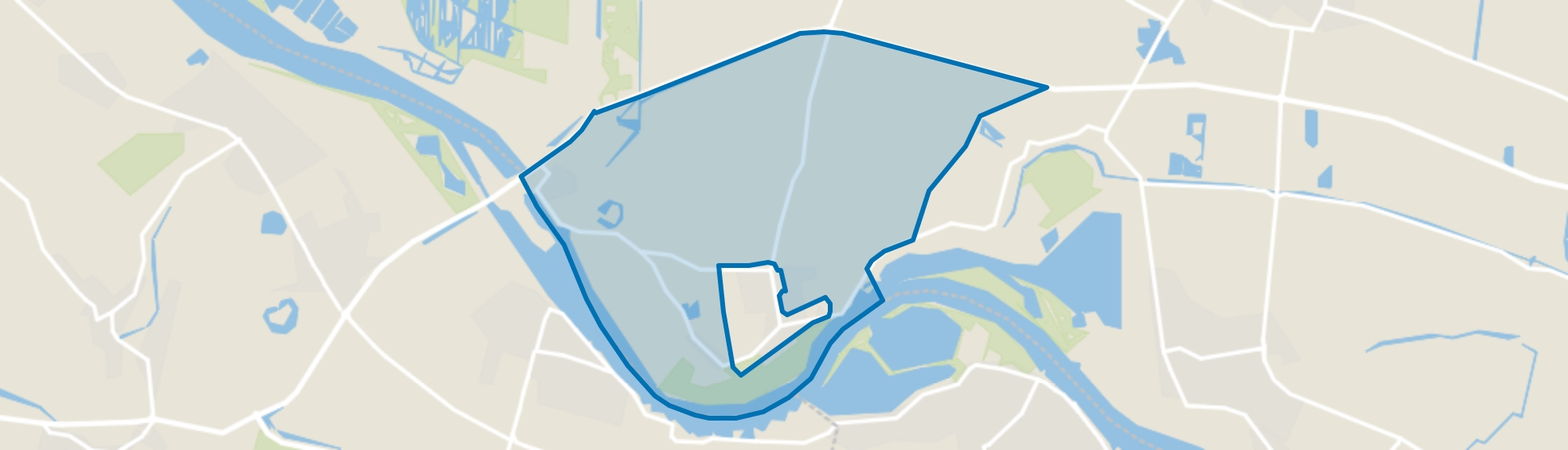 Verspreide huizen in de polder Poederoijen, Poederoijen map