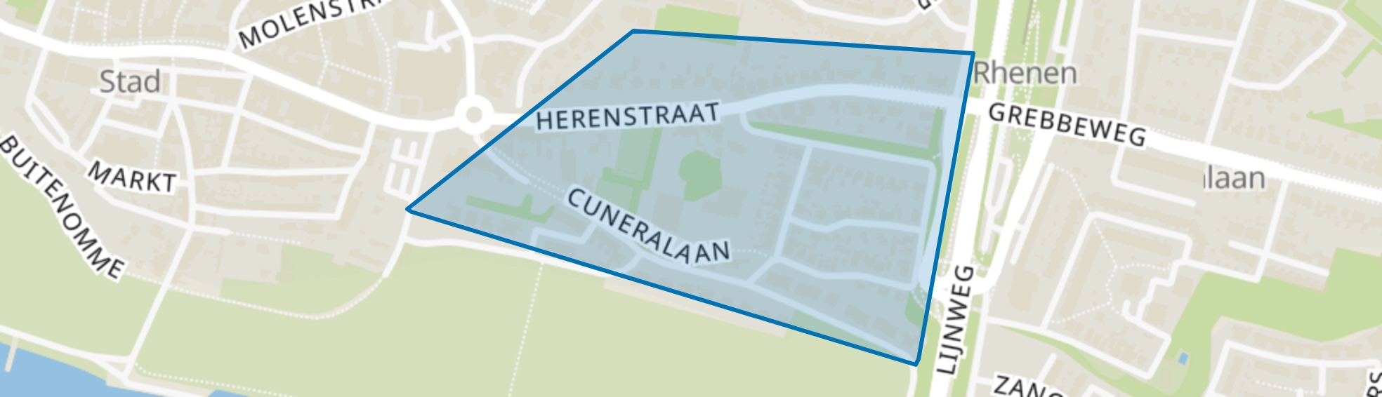 Cunera, Rhenen map