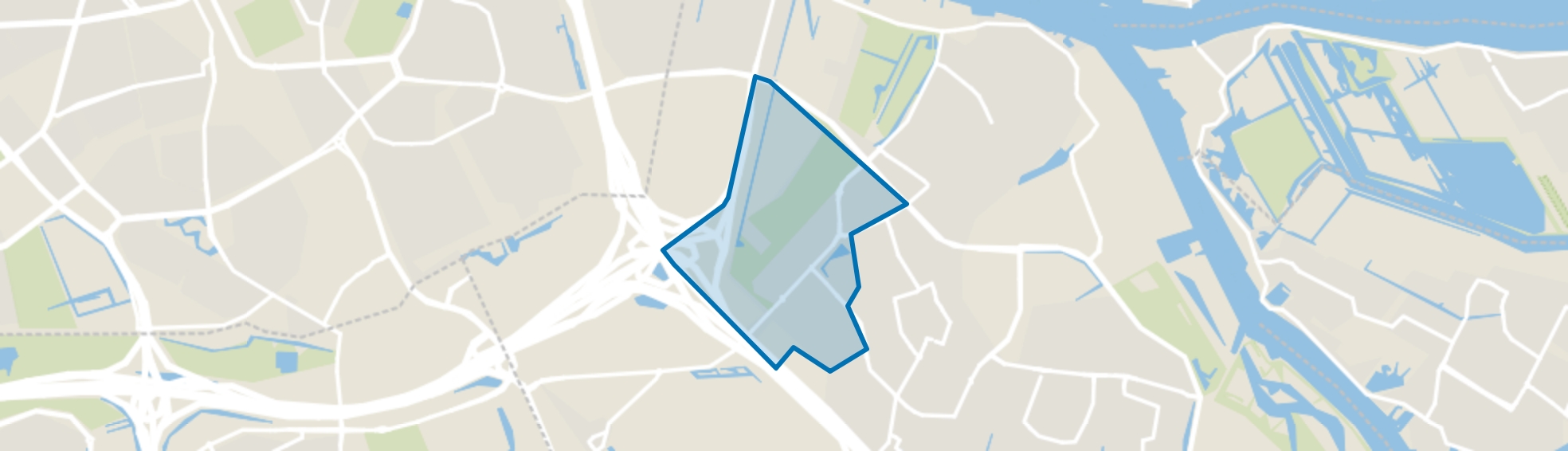 West, Ridderkerk map