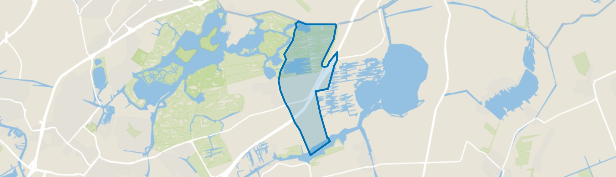 Verspreide huizen Veenderpolder, Roelofarendsveen map