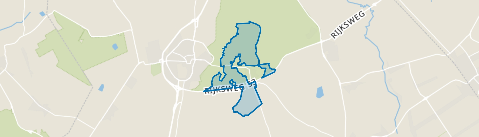 Verspreide huizen Rolde, Rolde map