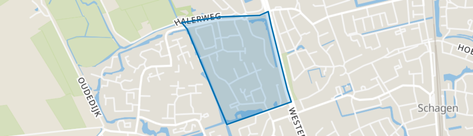 Waldervaart-Noordoost, Schagen map