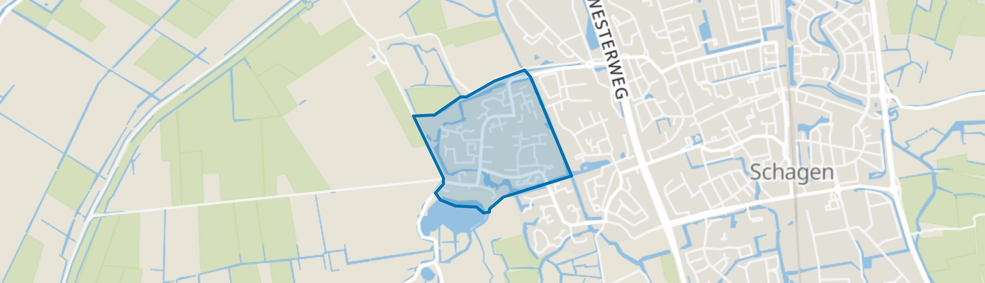 Waldervaart-Noordwest, Schagen map