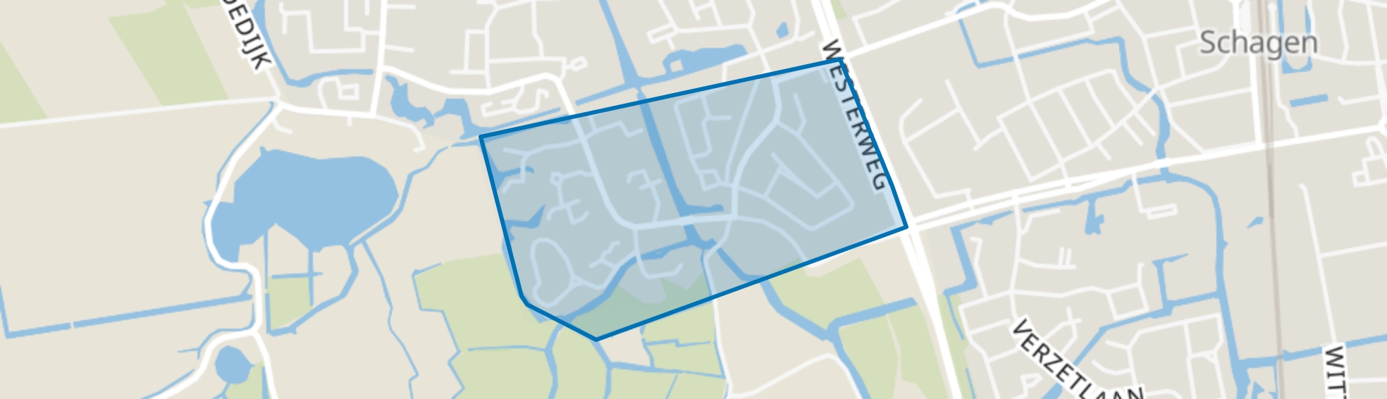 Waldervaart-Zuid, Schagen map