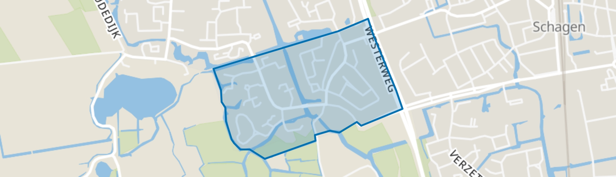 Waldervaart-Zuid, Schagen map