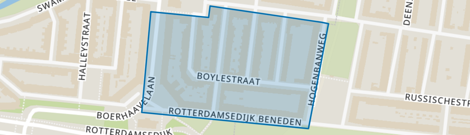 Boylebuurt, Schiedam map