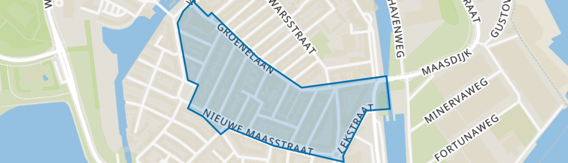 Eilandenbuurt, Schiedam map