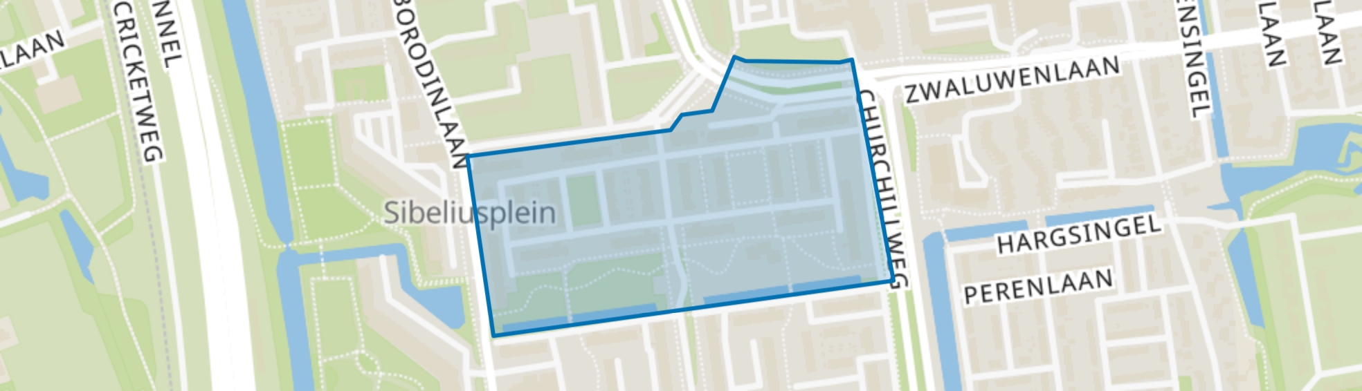 Mozartbuurt, Schiedam map