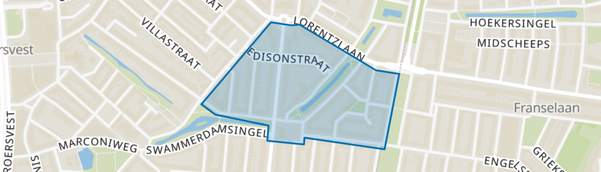 Newtonbuurt, Schiedam map