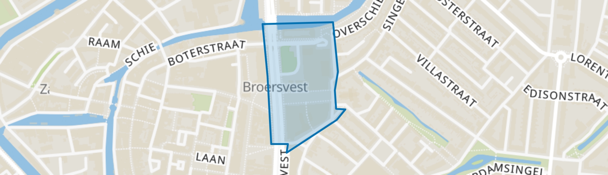 Stadserf, Schiedam map