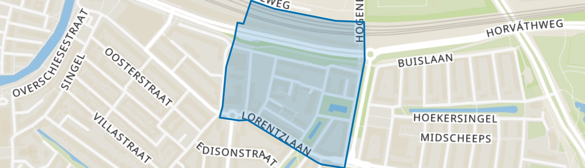 Wetenschappersbuurt, Schiedam map