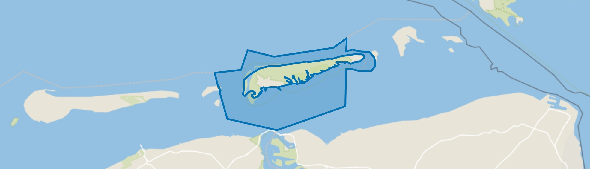 Water, Schiermonnikoog map