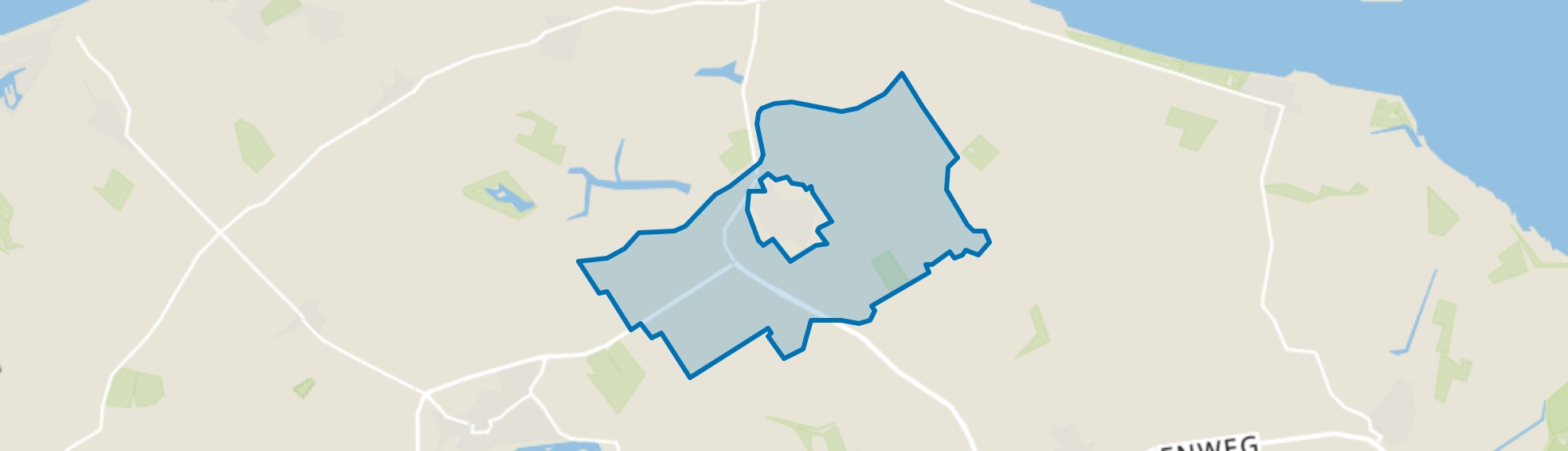 Verspreide huizen Schoondijke, Schoondijke map