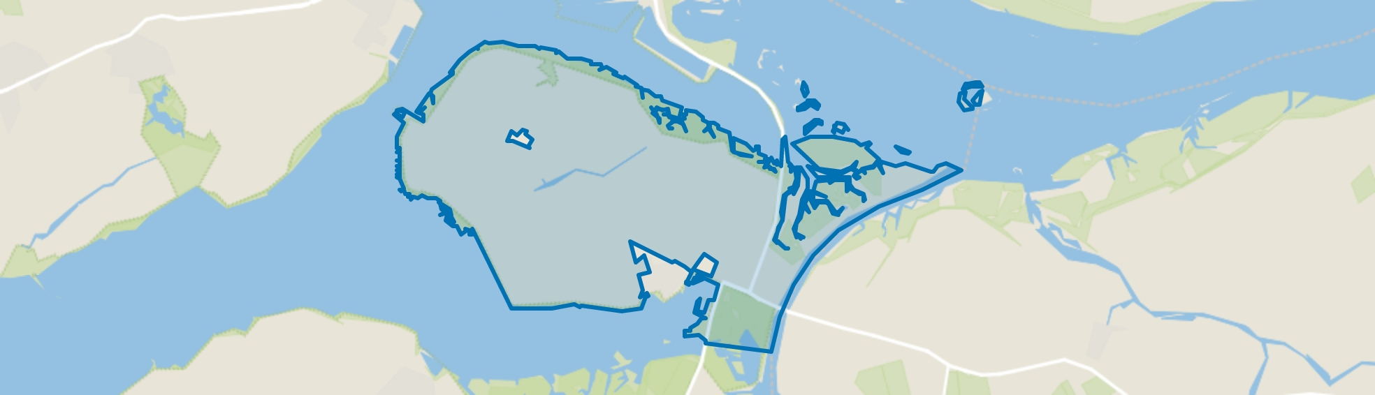 Verspreide huizen Sint Philipsland, Sint Philipsland map