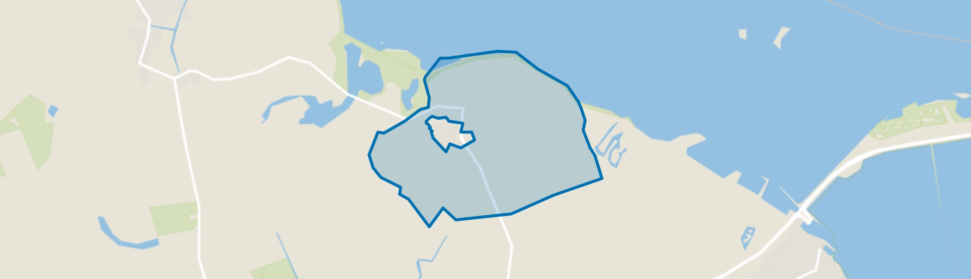 Verspreide huizen Sirjansland, Sirjansland map