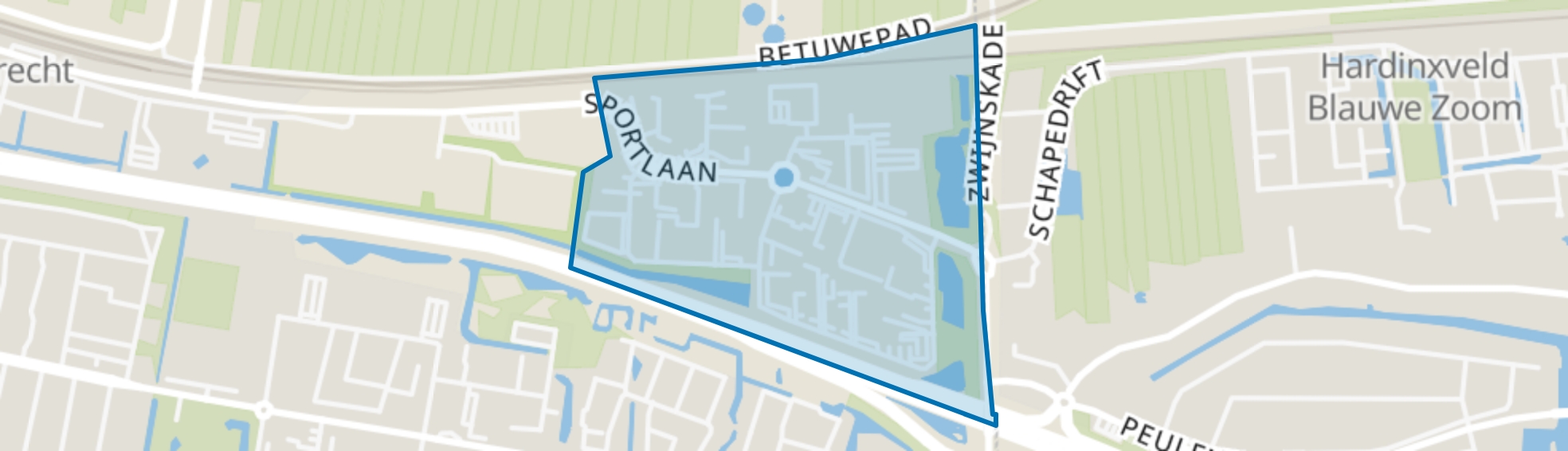 Bedrijventerrein Noordoost-Kwadrant, Sliedrecht map