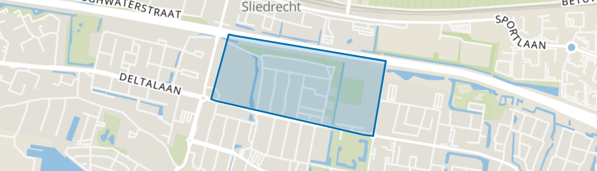 Staatsliedenbuurt, Sliedrecht map