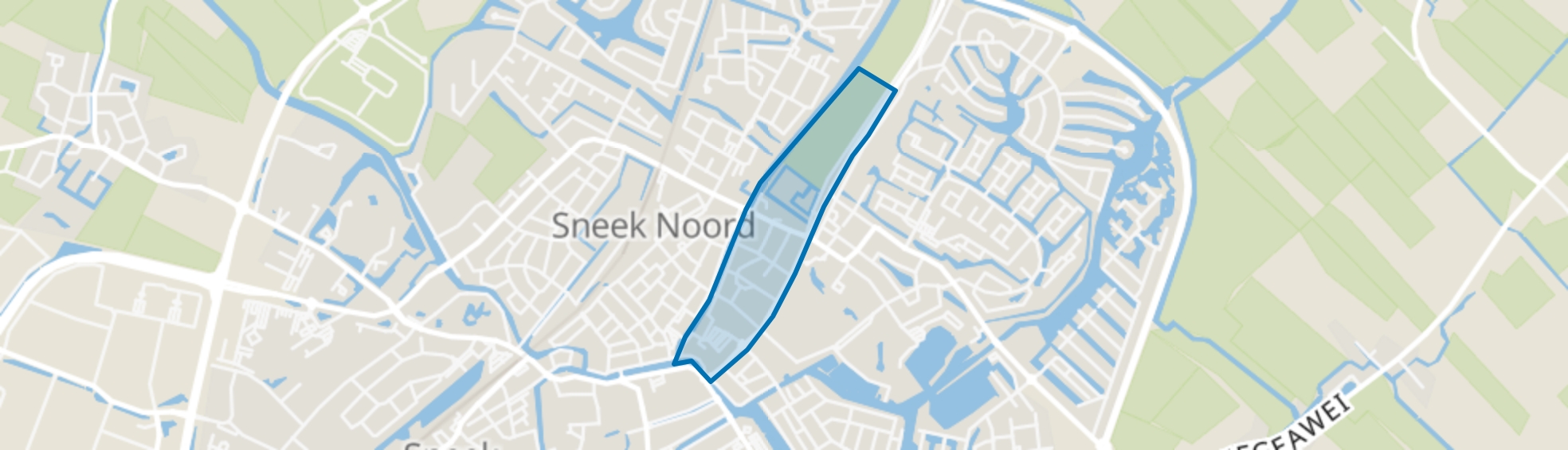 Bomenbuurt, Sneek map