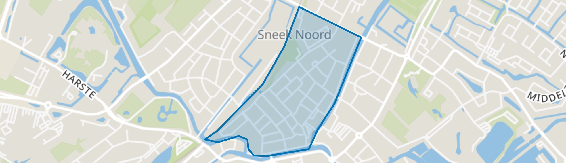 Noordoosthoek, Sneek map