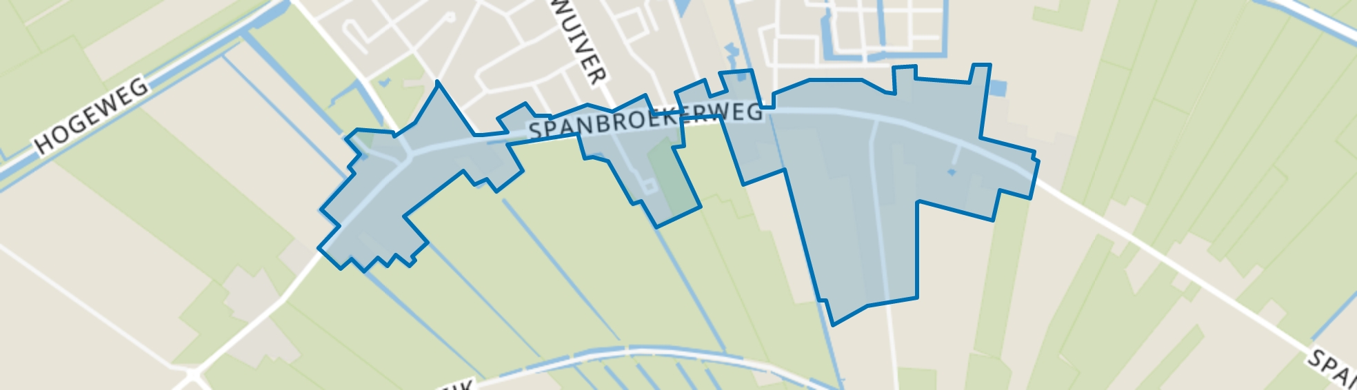 Spanbroekerweg Kern, Spanbroek map