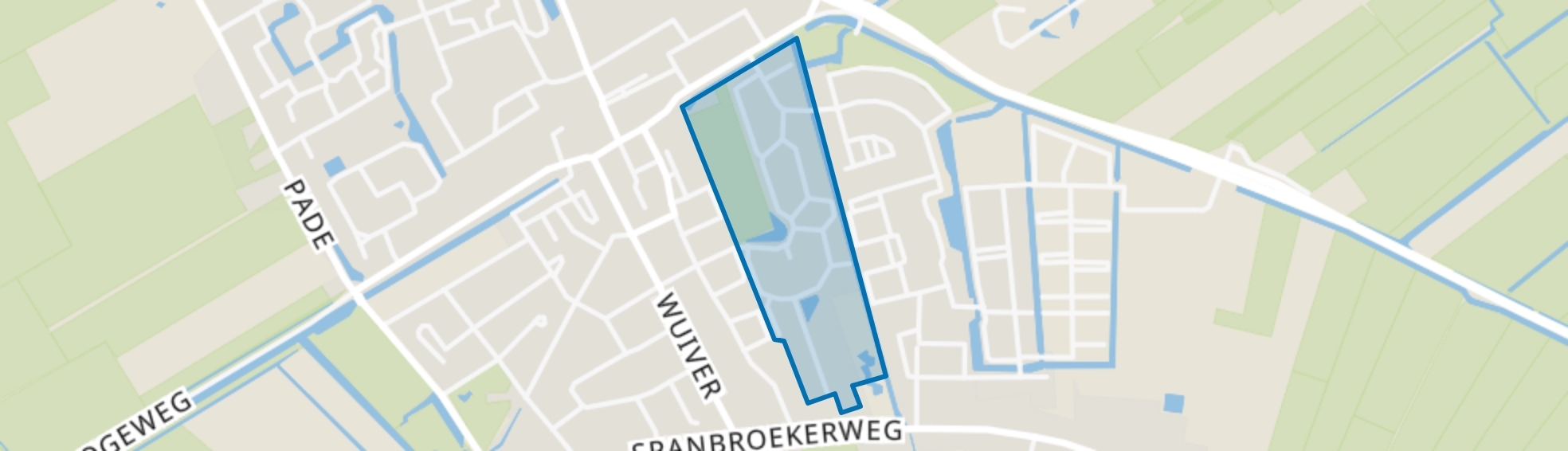 Wijde Klaver West, Spanbroek map