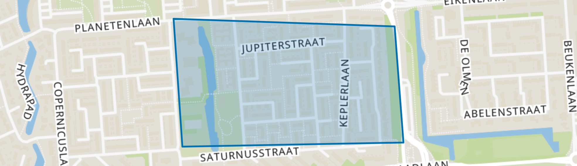 Sterrenkwartier-Oost, Spijkenisse map