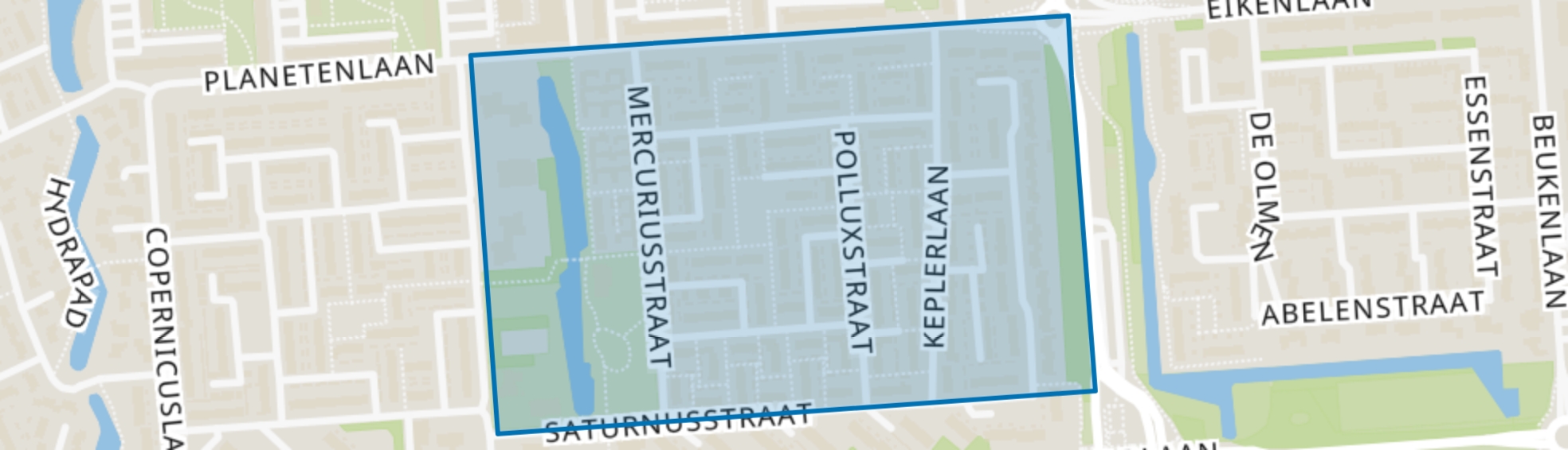 Sterrenkwartier-Oost, Spijkenisse map