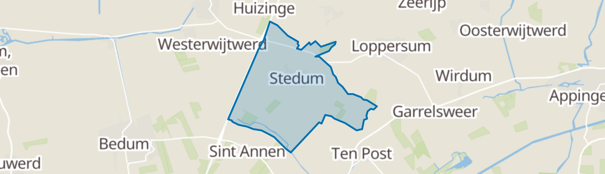 Stedum map