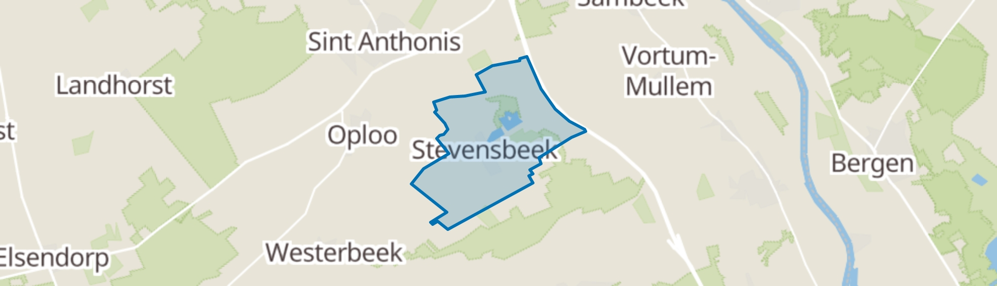 Stevensbeek map